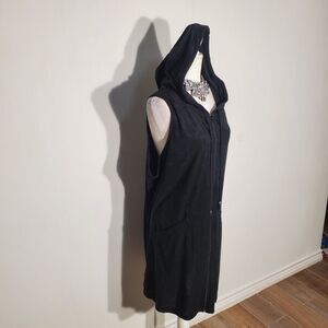 CATALINA TOWEL COVER-UP BLACK SLEEVELESS POLYESTER SIZE 3X